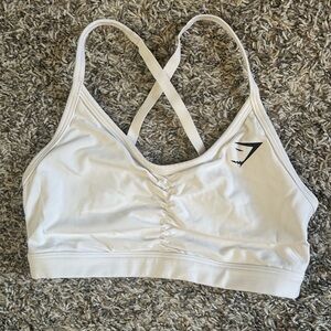 White Gymshark Sports Bra XS
